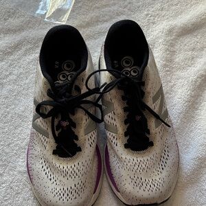 New Balance White and Purple Women's Sneakers